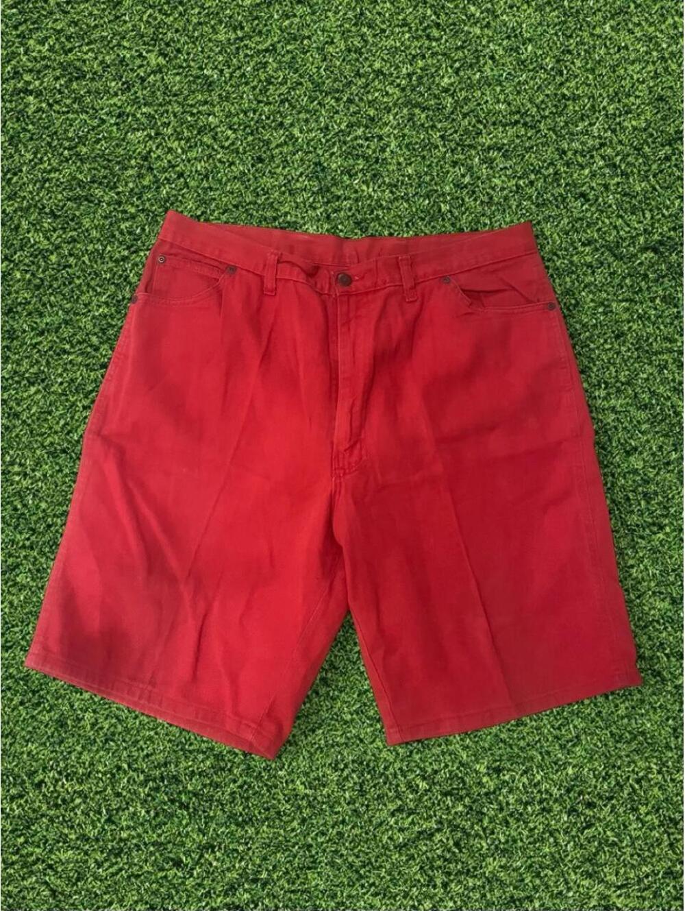 Vintage Bristol Blues Red Denim Shorts – Size 36”